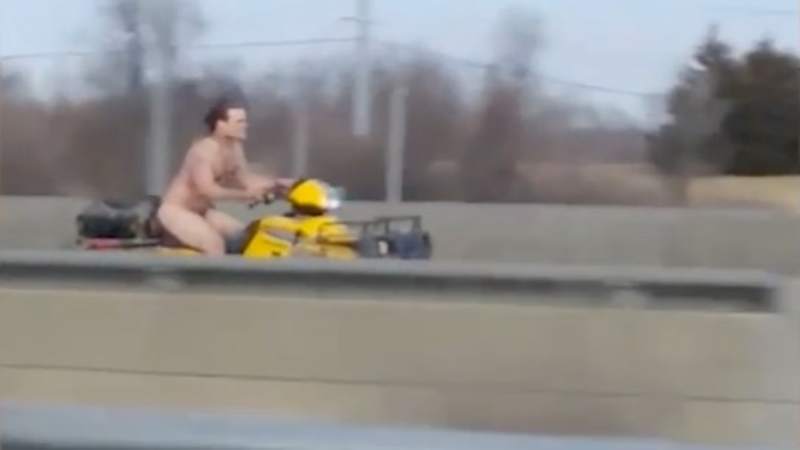 What's wrong with this picture? That's right, he's not wearing a helmet